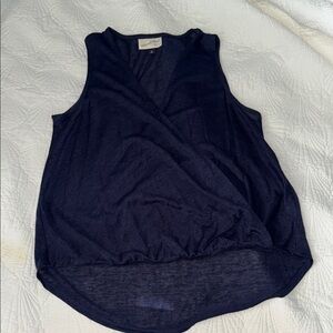 Splendid Dark Blue Wrap Tank Top